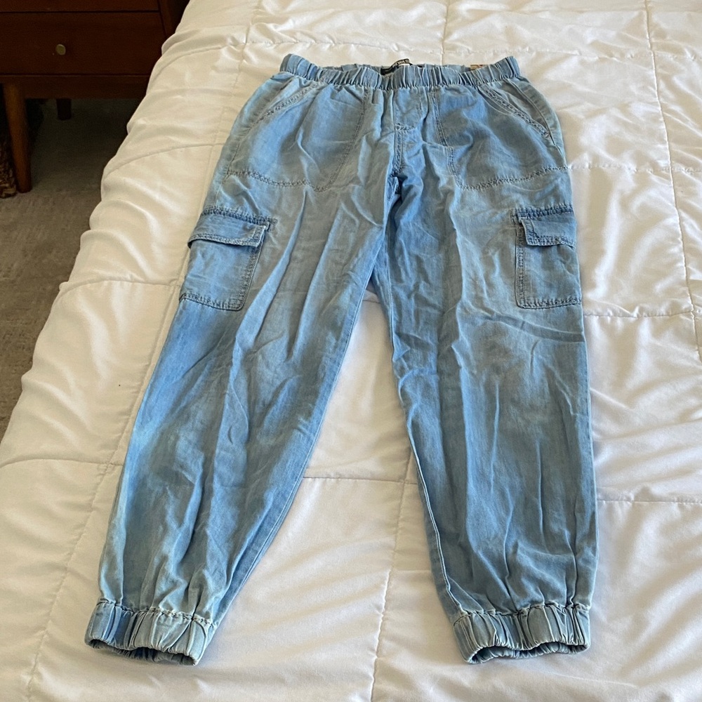 Rewash Light Blue utility Joggers